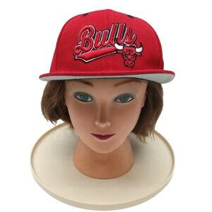 Red Chicago Bulls Ultra Game NBA Unisex 3D Embroidered Hat [SM - MD] Snap Back‎